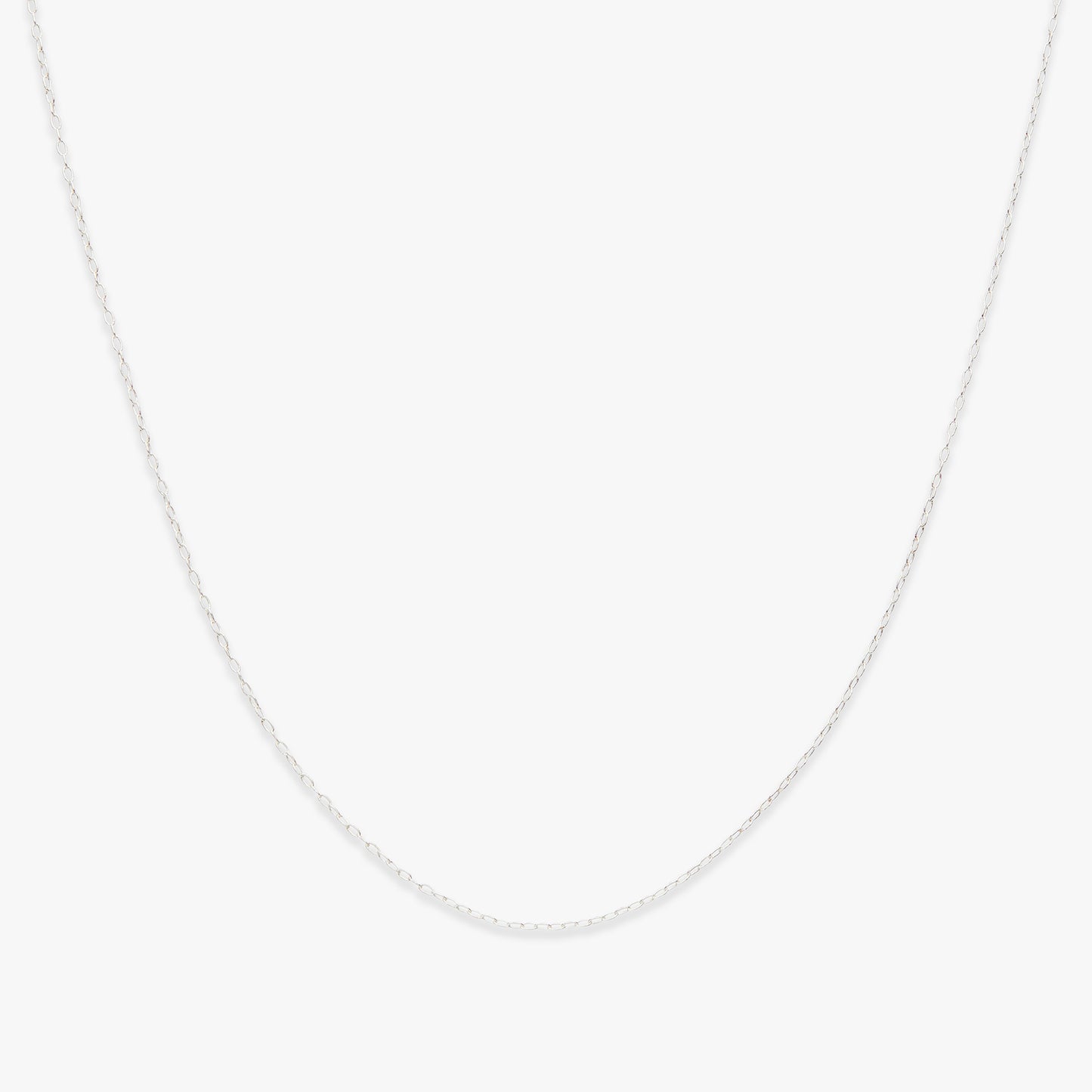 Basic drawn cable chain necklace silver