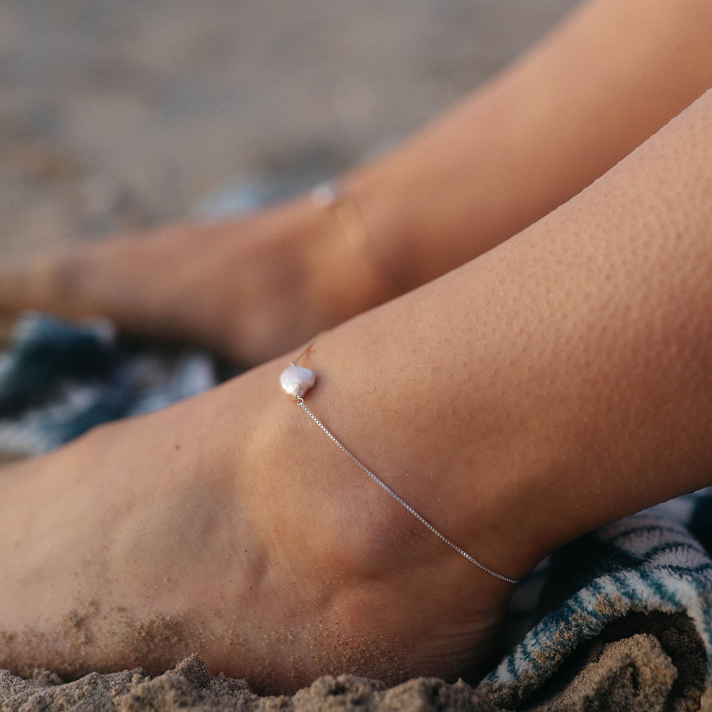 Two Tony baroque pearl anklet
