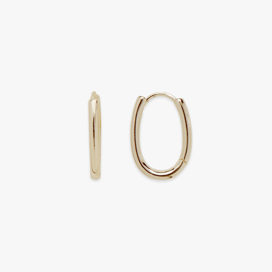 Oval click hoop gold