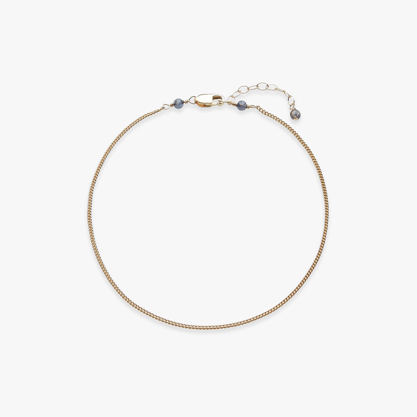 Curb chain anklet gold filled