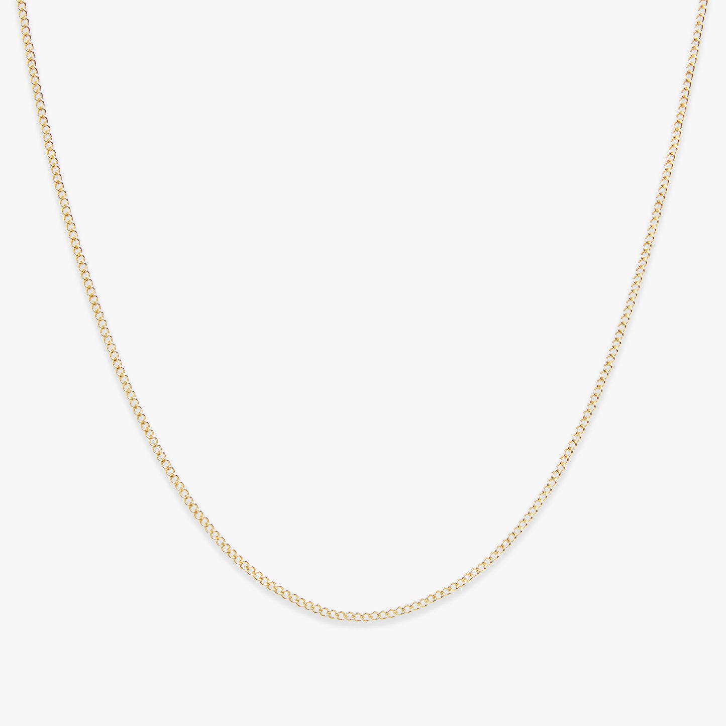 Gold filled large curb statement ketting