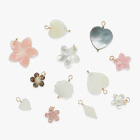 Add-on natural shell charm gold filled