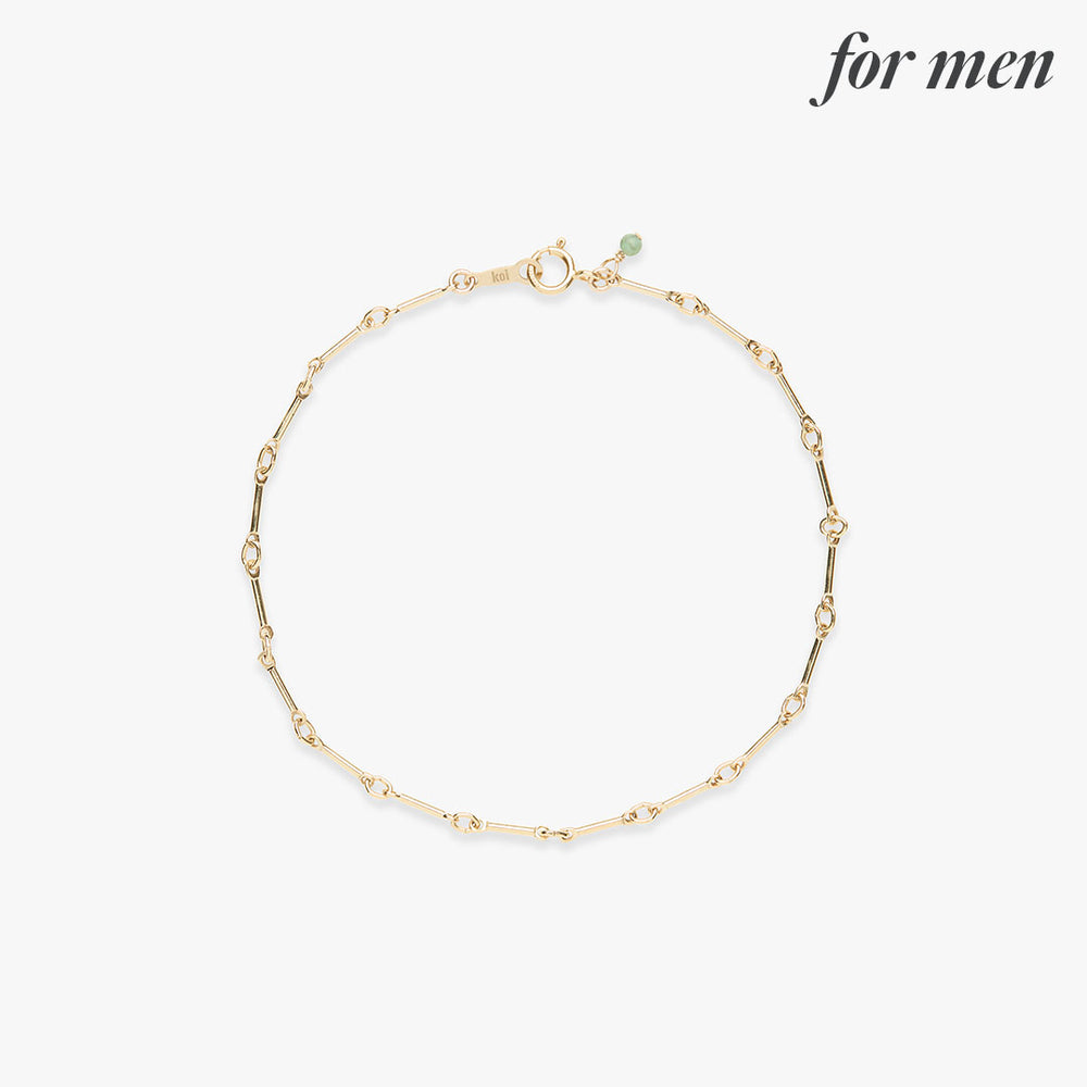 Bar chain armband gold filled voor mannen