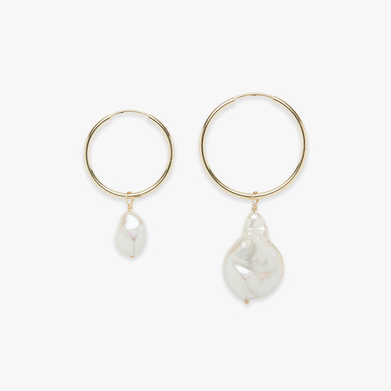 Baroque pearl charm earring gold filled