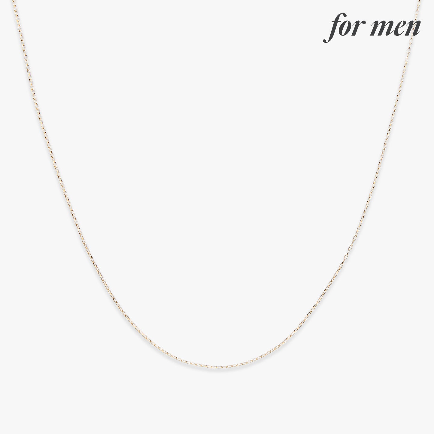 Basic drawn cable chain necklace gold filled for men
