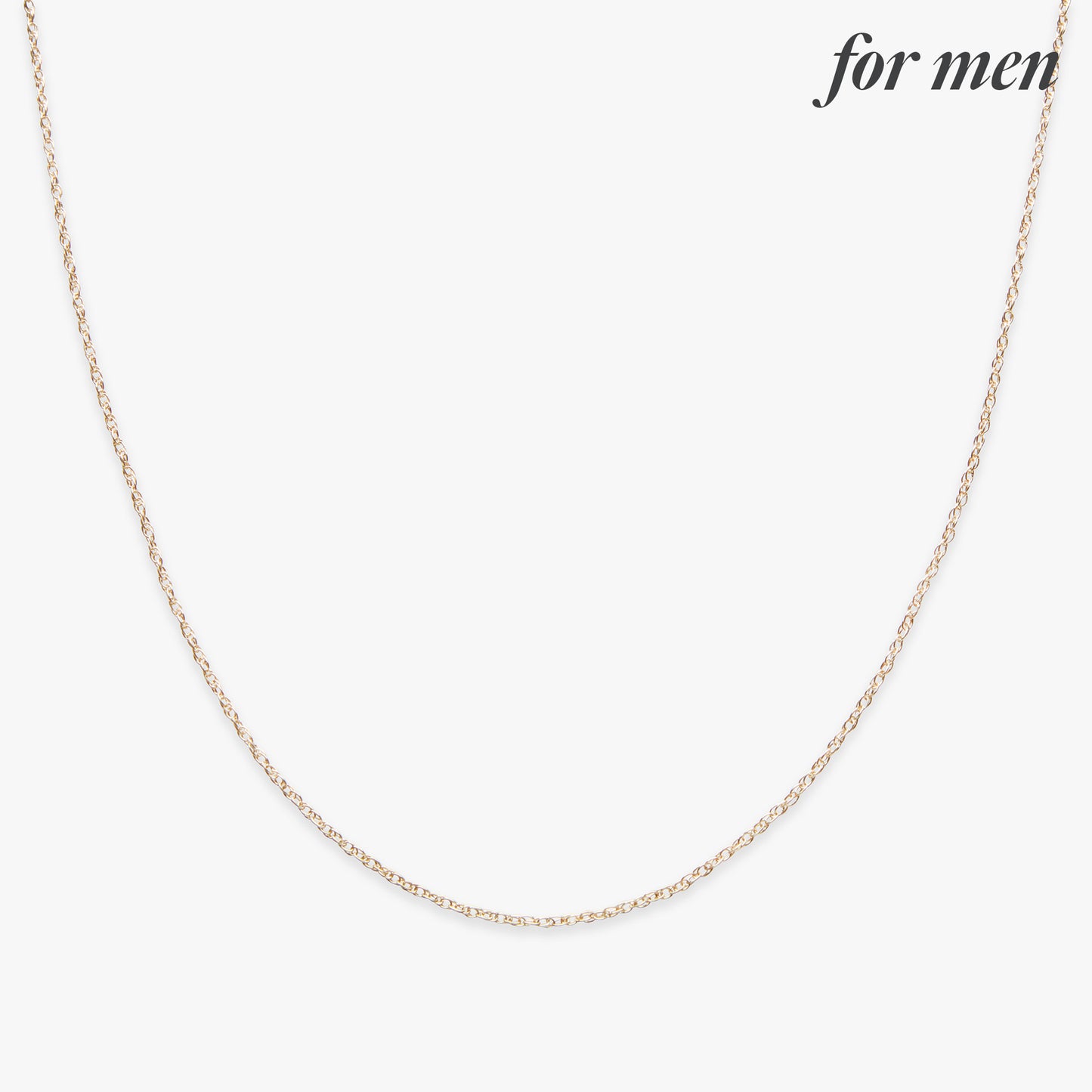 Basic twist chain necklace gold filled for men