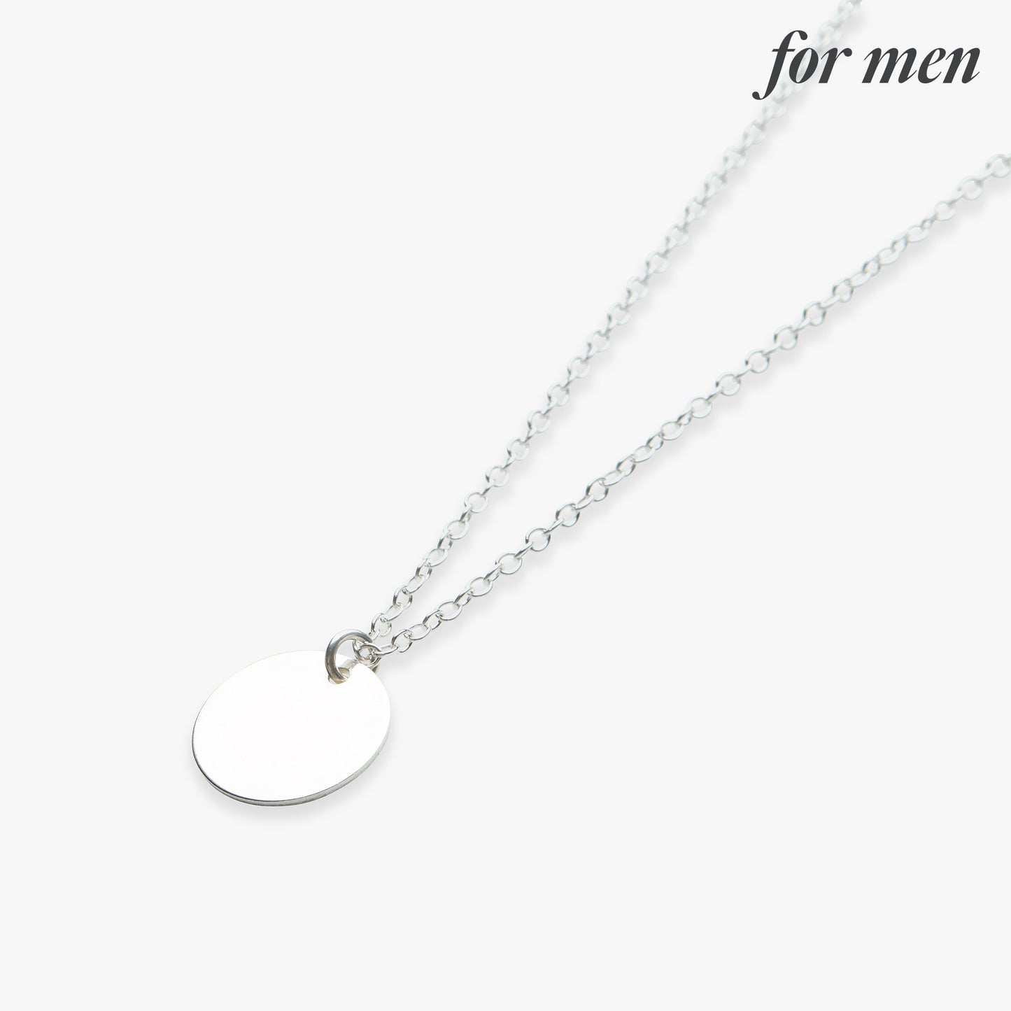 Big coin necklace silver for men
