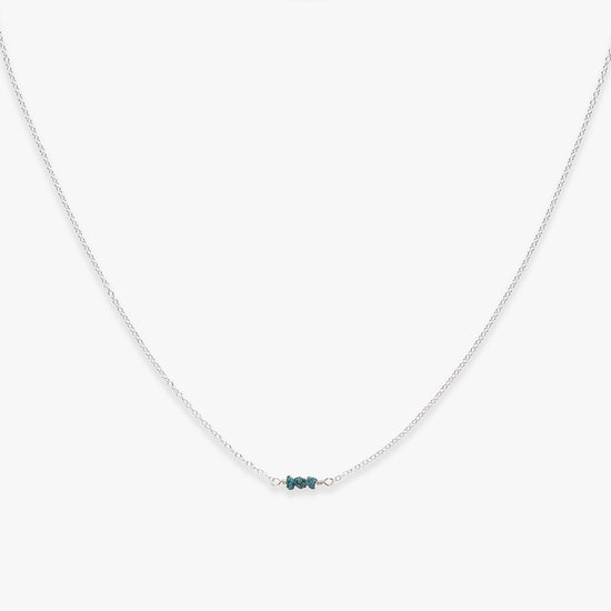 Diamond in the rough necklace silver