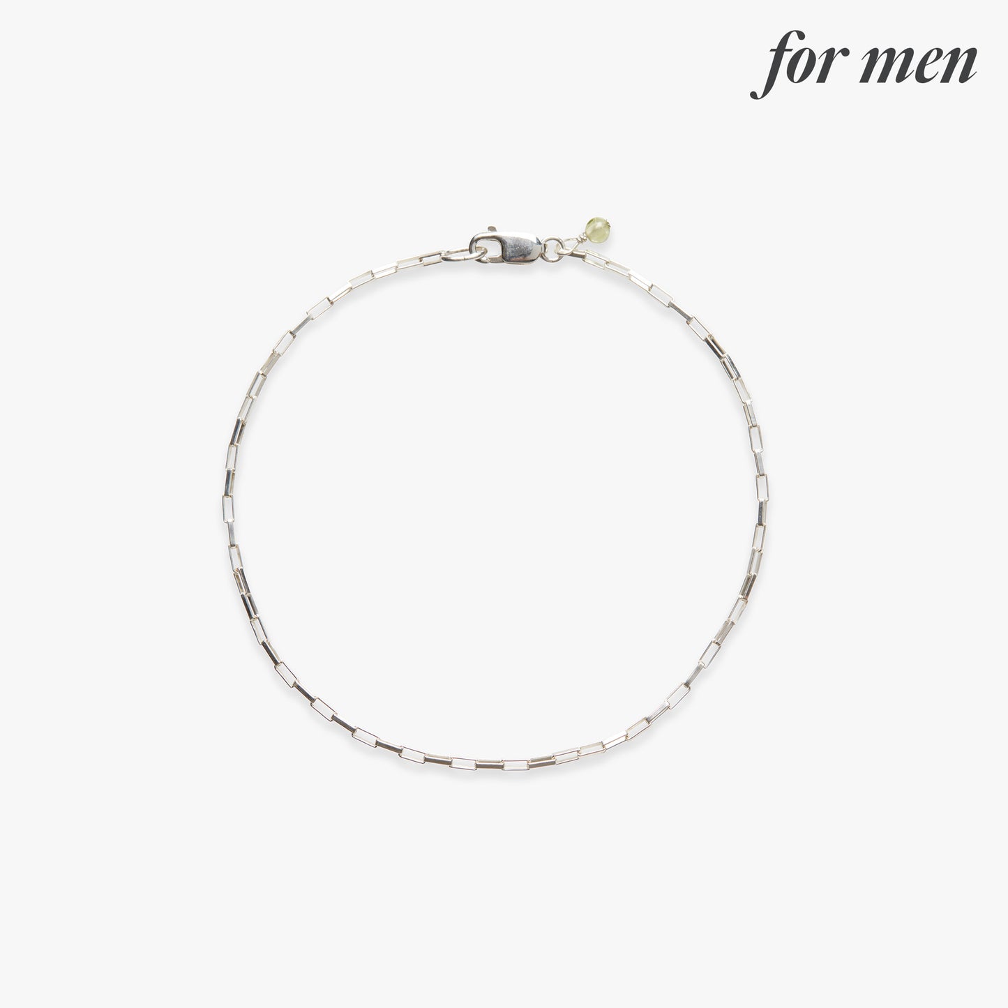 Box chain armband zilver voor mannen
