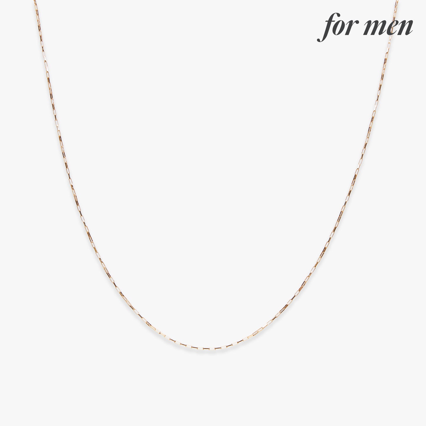 Box chain ketting gold filled voor mannen