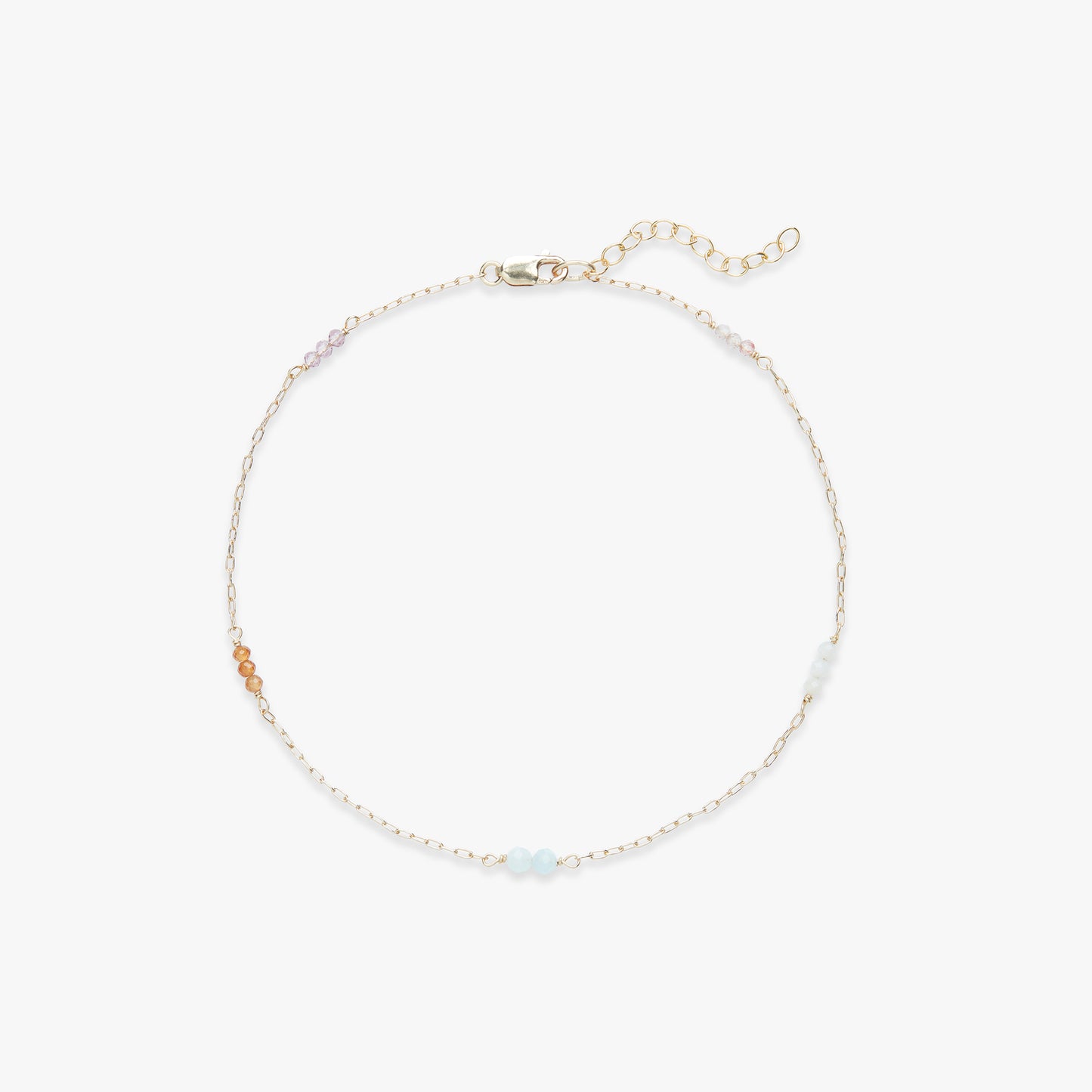 Load image into Gallery viewer, Candy Sunset palette anklet gold filled
