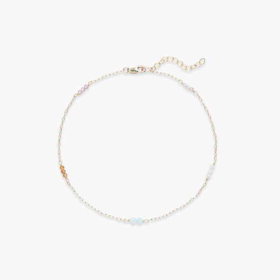 Load image into Gallery viewer, Candy Sunset palette anklet gold filled
