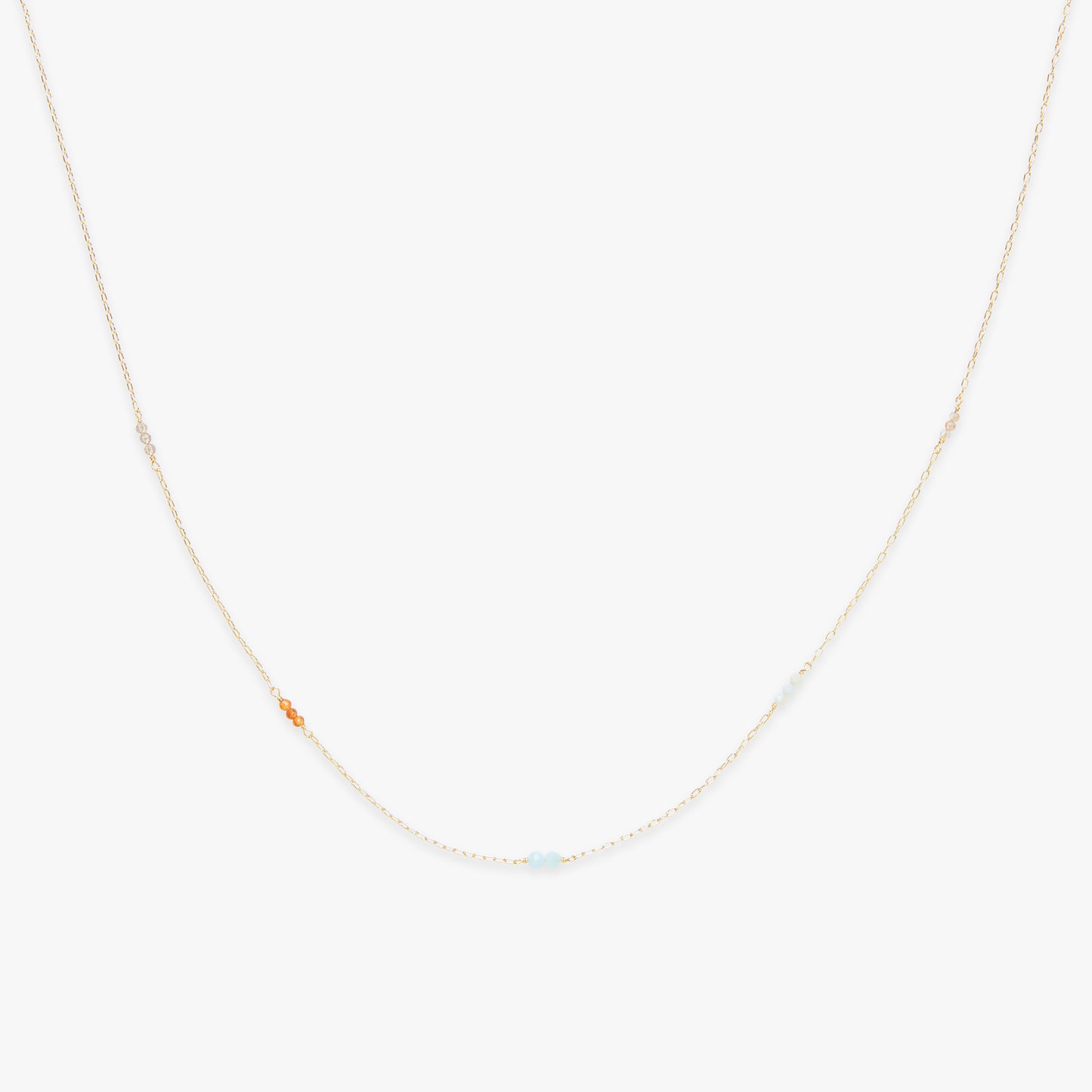 Load image into Gallery viewer, Candy Sunset palette necklace gold filled
