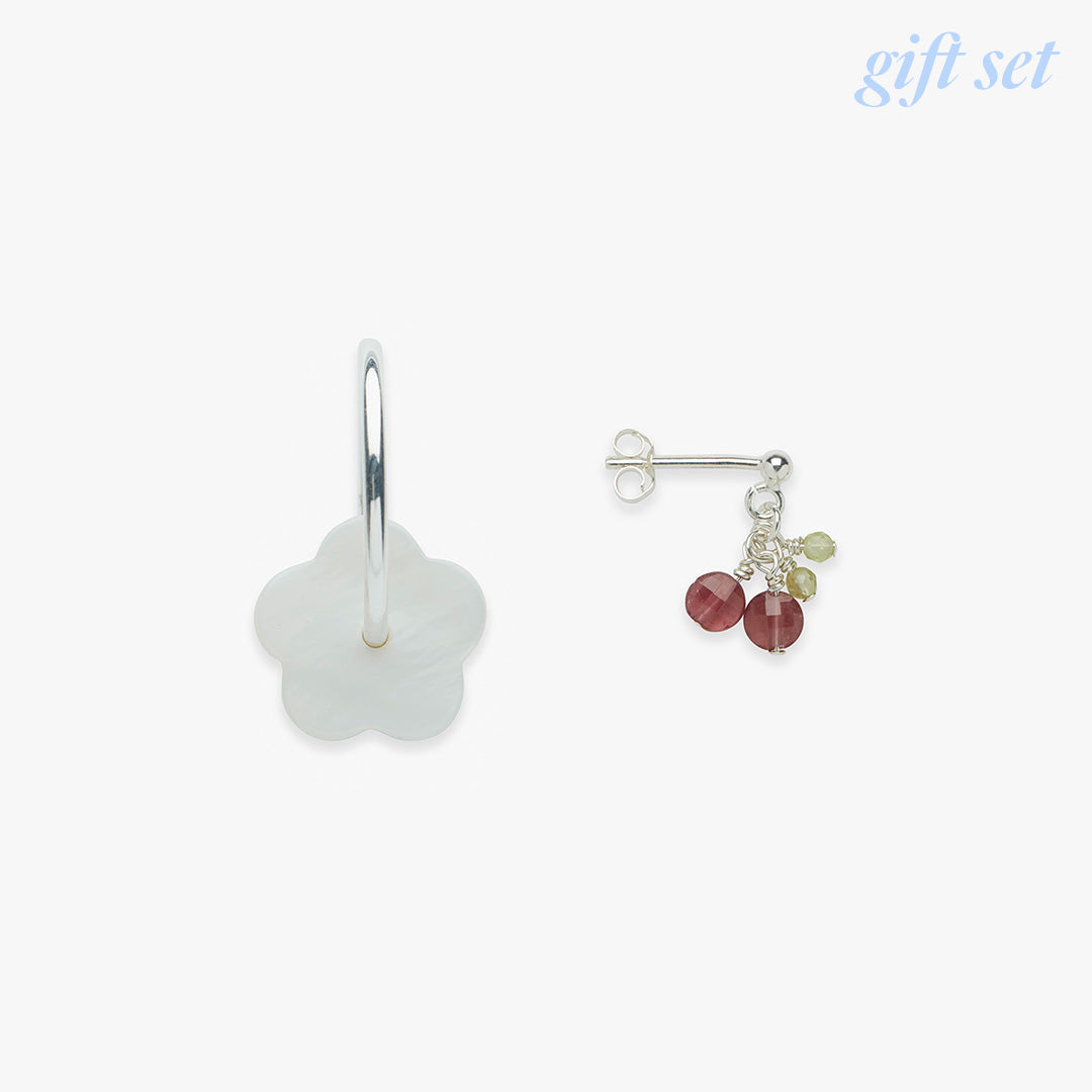 Cherry Blossom earring set silver