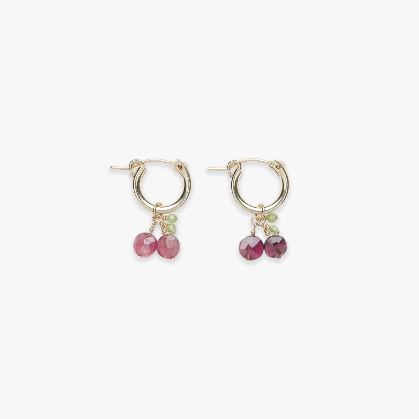 Cherry on top clasp earring gold filled