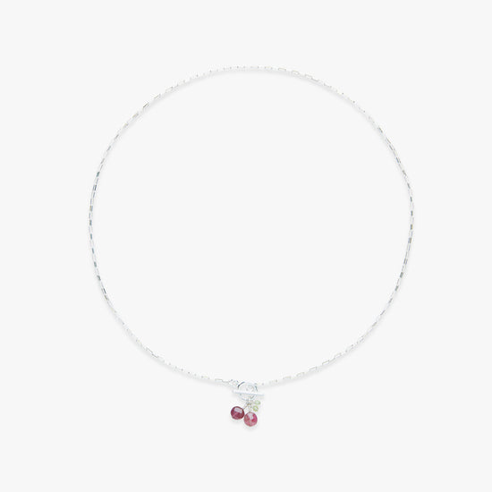 Cherry on top necklace silver