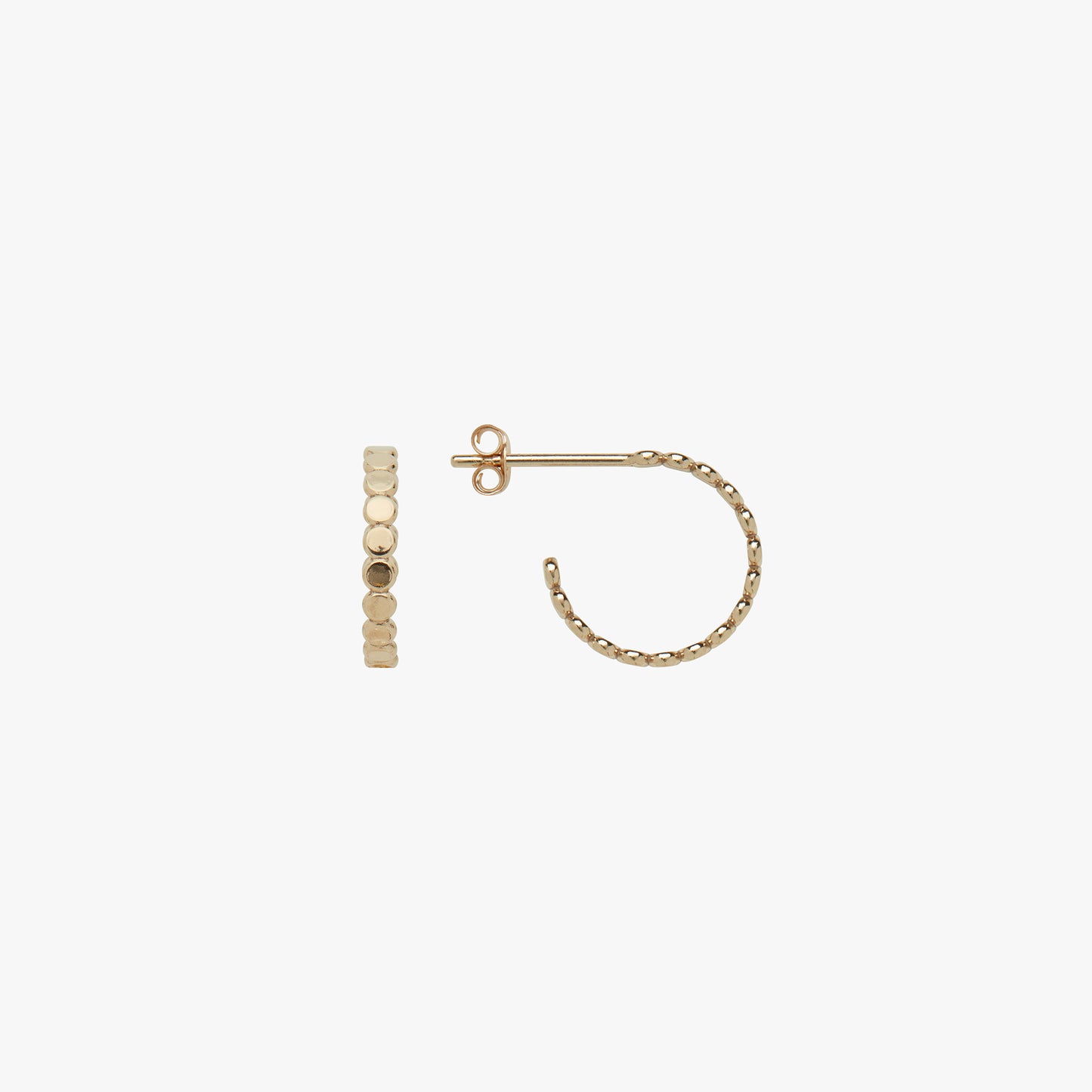 Connect the dots stud earring gold filled