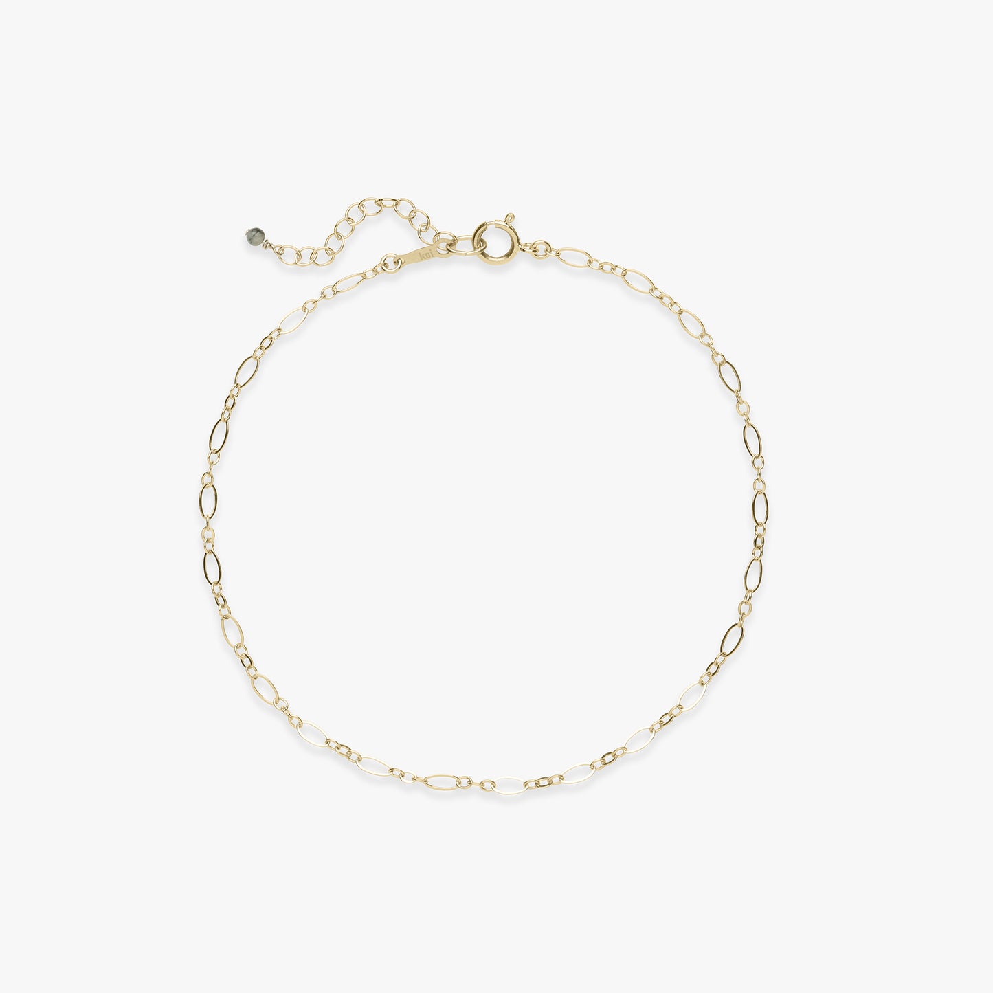 Coral anklet gold filled