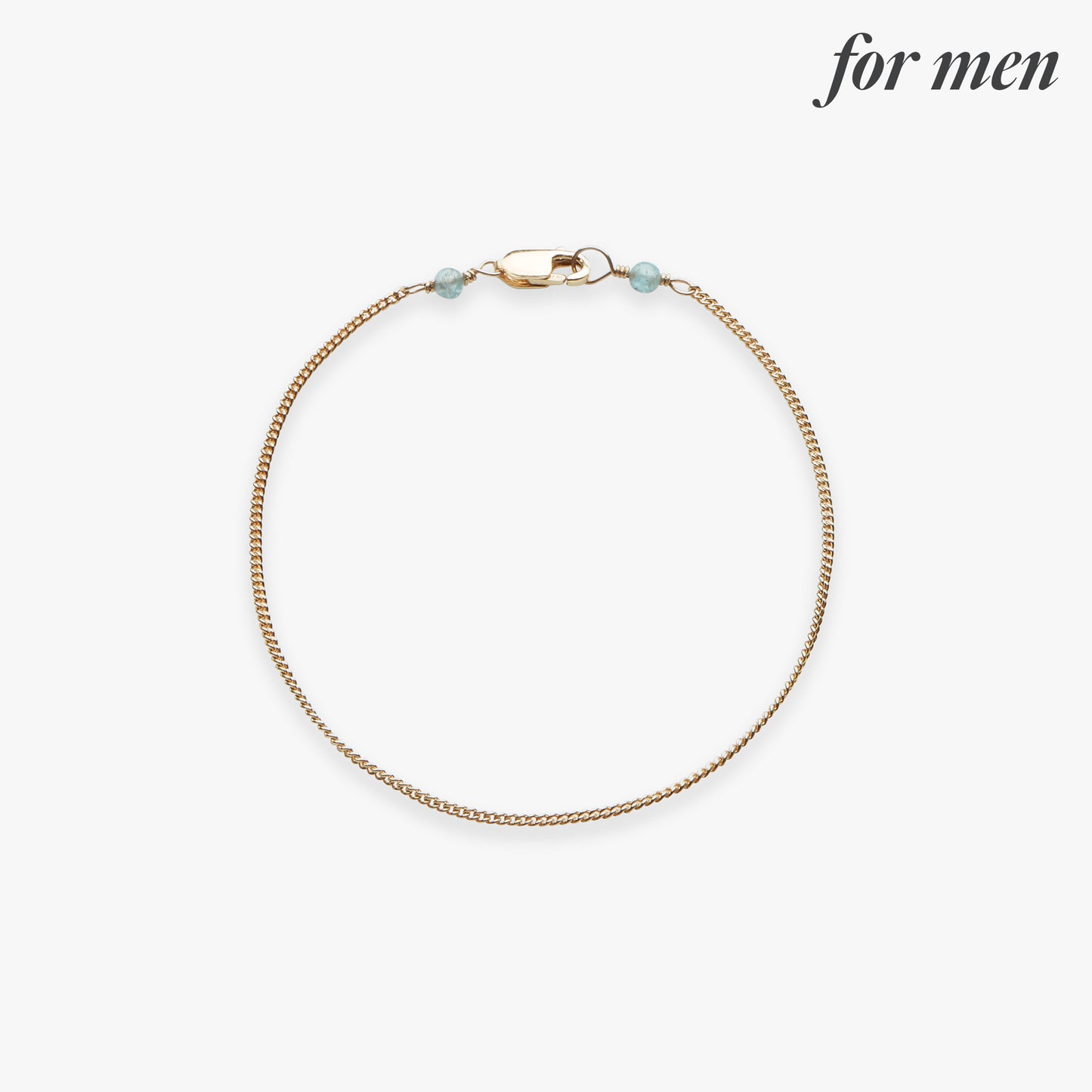 Curb chain bracelet gold filled for men