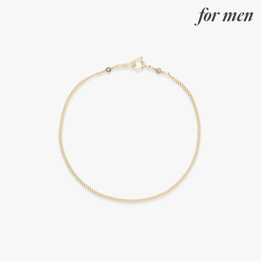 Curb chain armband gold filled voor mannen