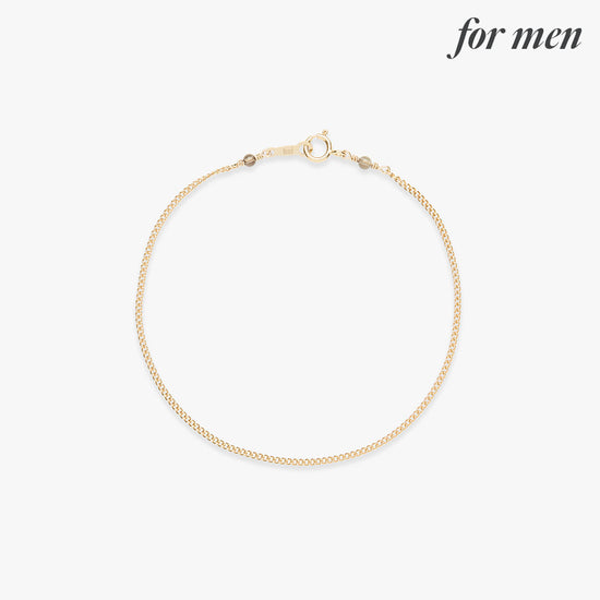 Curb chain bracelet gold filled for men