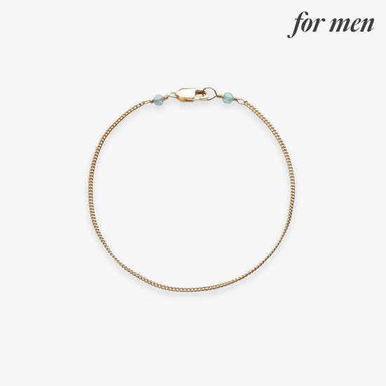 Curb chain bracelet gold filled for men