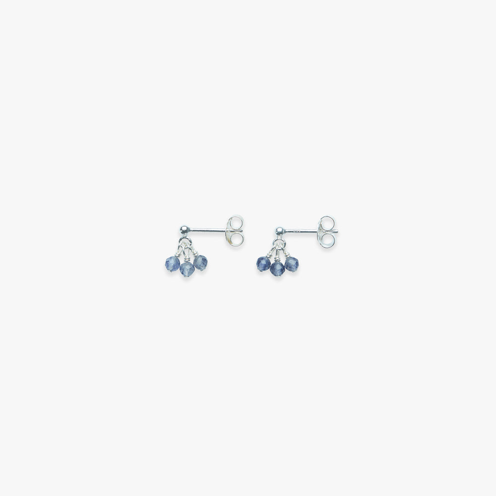 Cut Pebble charms stud silver