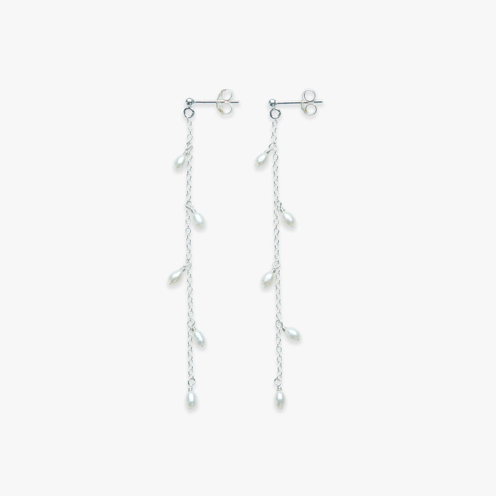 
                  
                    Dangle Pearls stud silver
                  
                