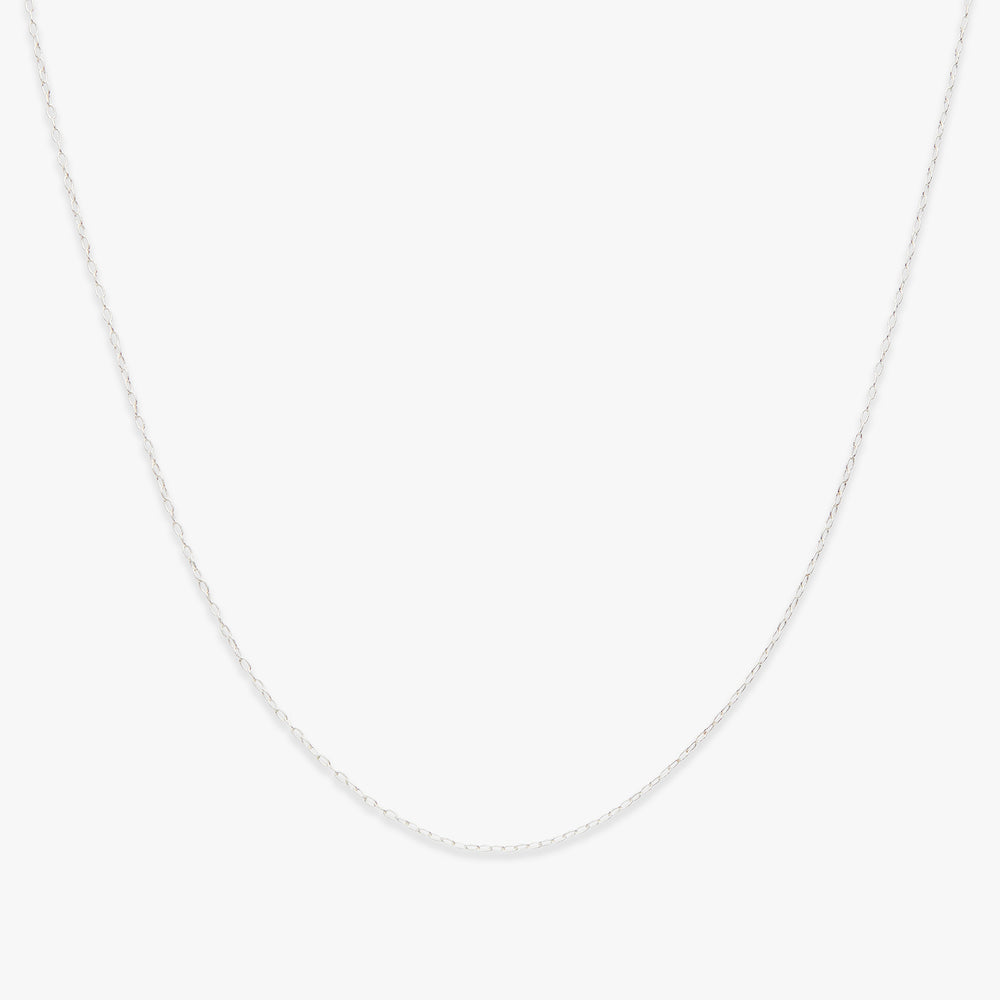 Basic drawn cable chain necklace silver