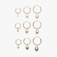 Zoetwaterparel bedel oorbel gold filled