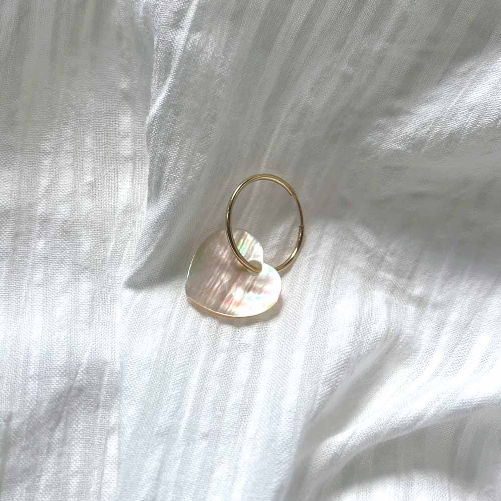 Blush heart earring gold filled