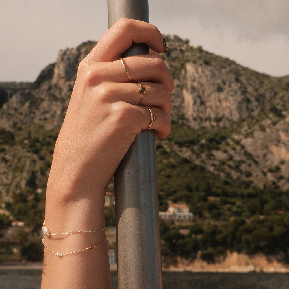 
                  
                    Round tourmaline gemstone ring gold filled
                  
                