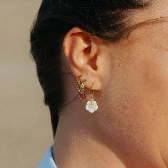 Load image into Gallery viewer, Cherry on top stud earring gold filled
