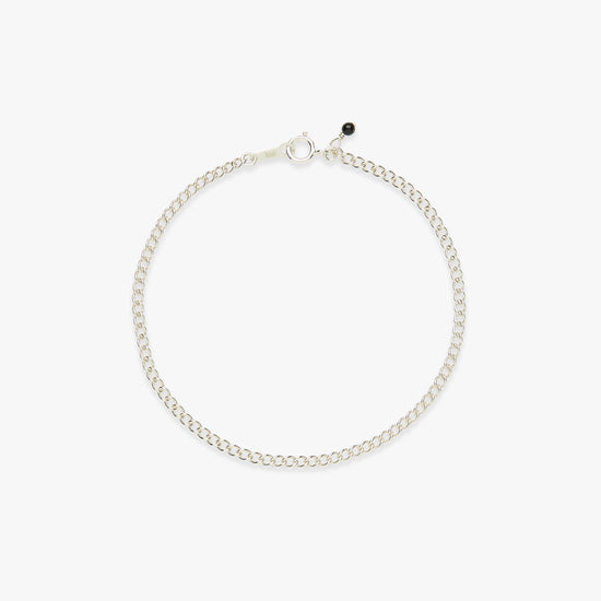 Large curb bracelet silver