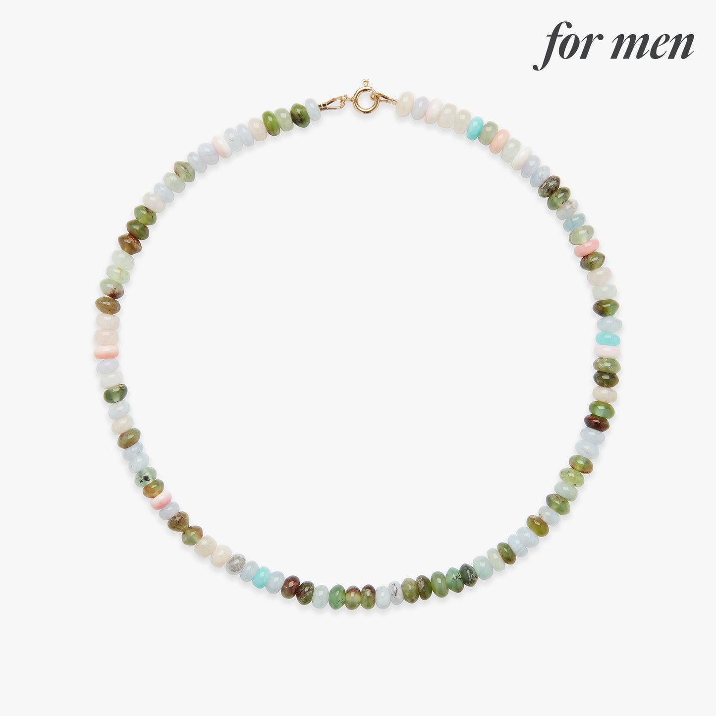 LaWa gemstone necklace gold filled for men