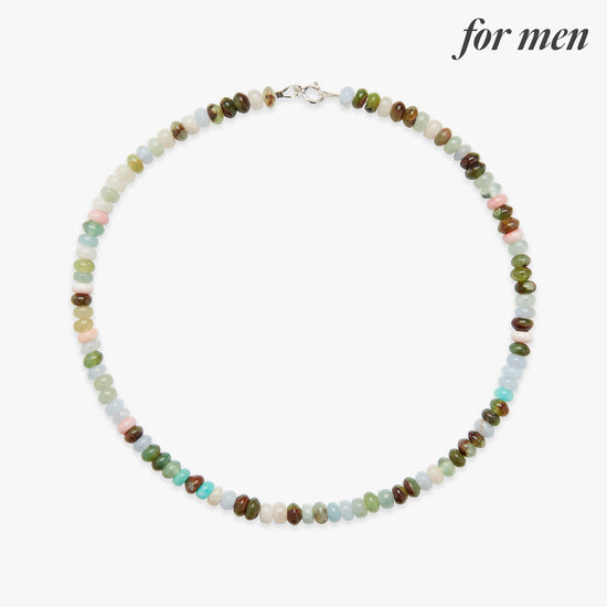 LaWa gemstone necklace silver for men