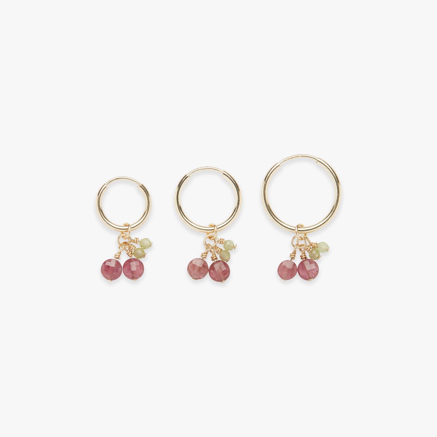 Mini cherry bedel oorbel gold filled