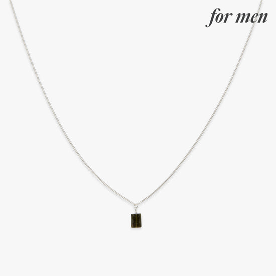 Minimal Janny necklace silver for men