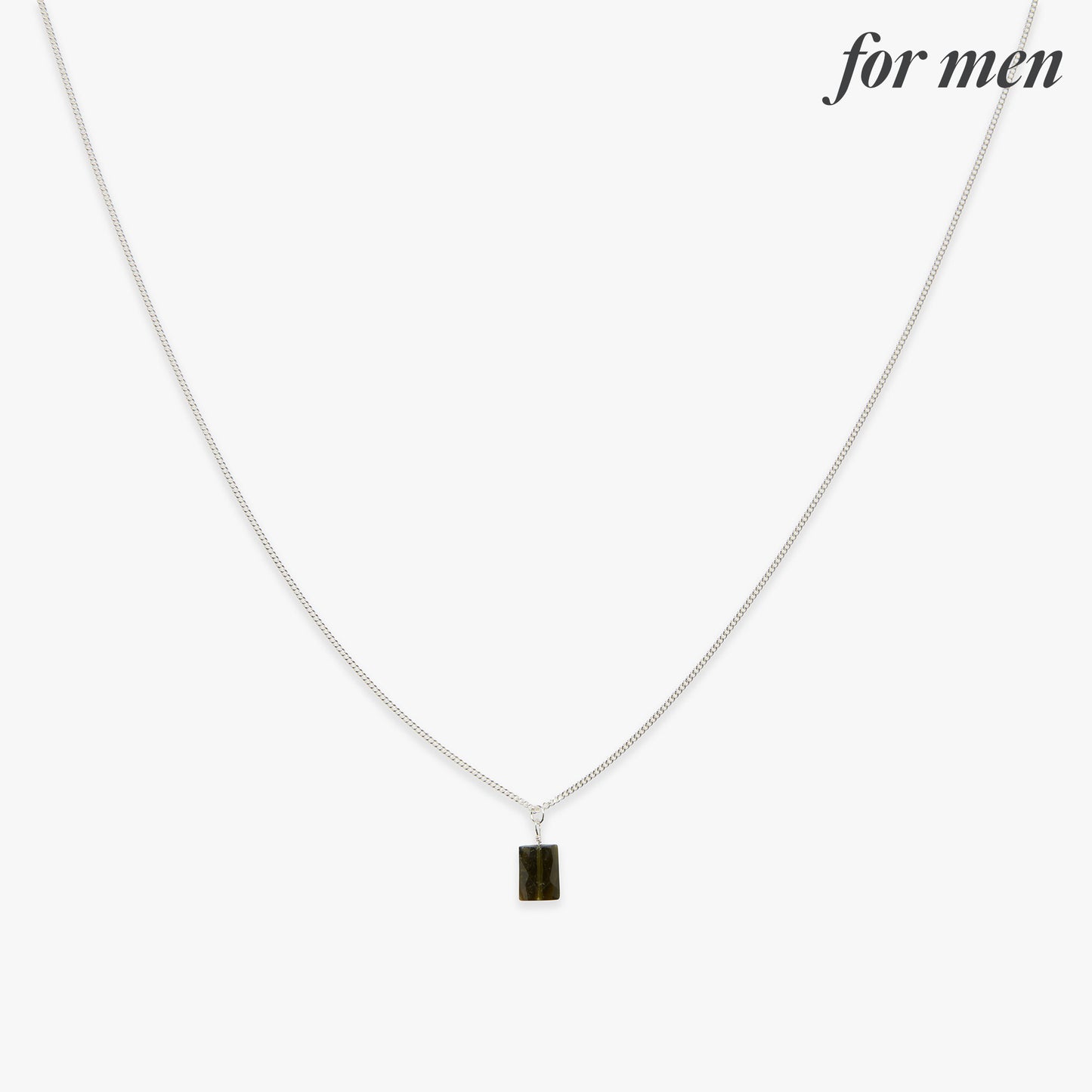 Necklace with a pendant on a white background, labeled 'for men'.