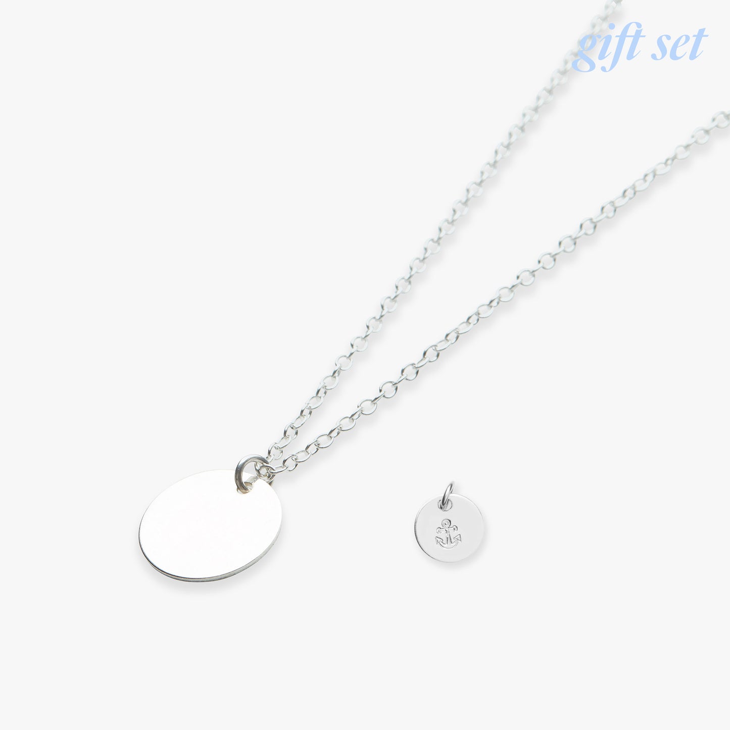 Mother's Day personalised necklace gift set silver