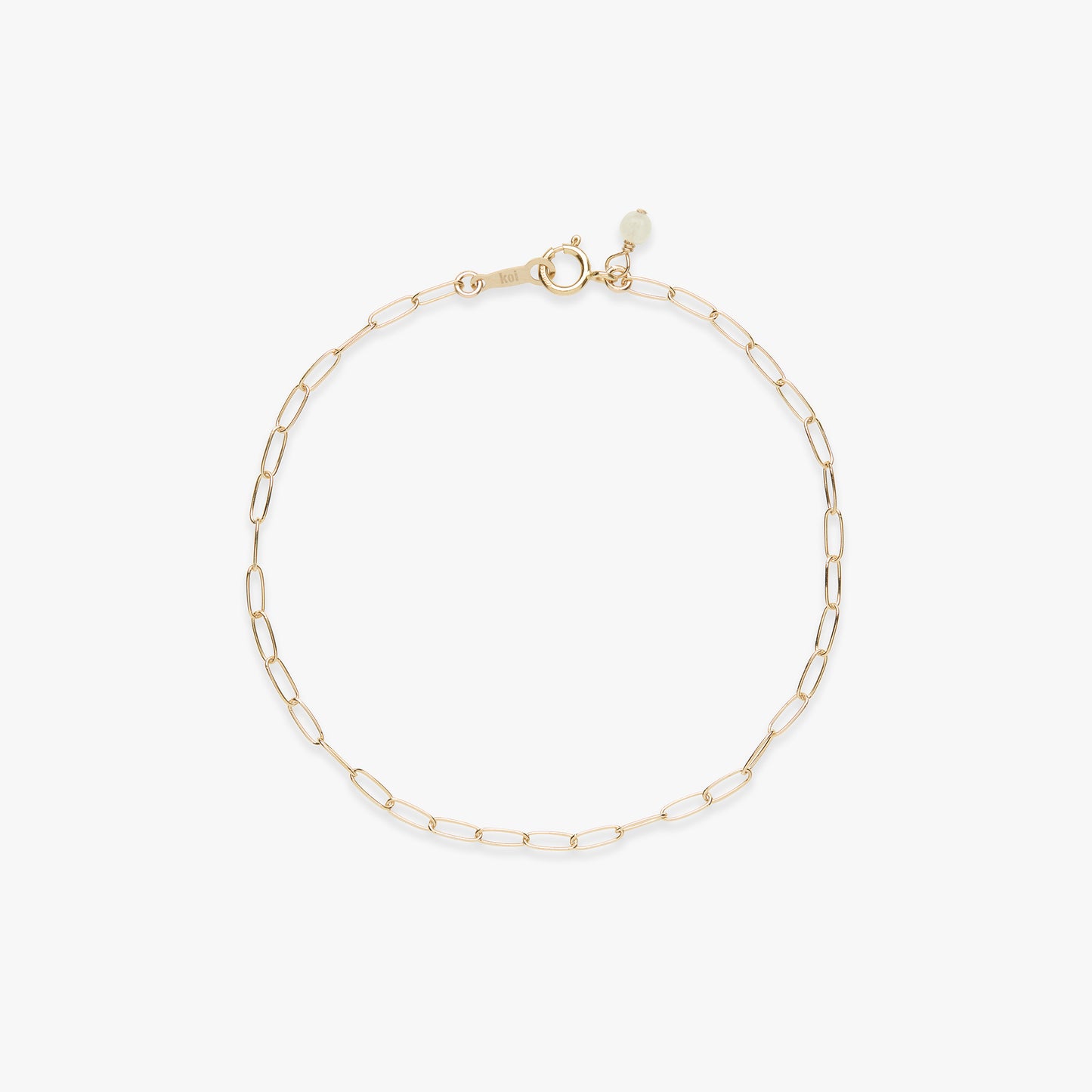 Paperclip chain armband gold filled