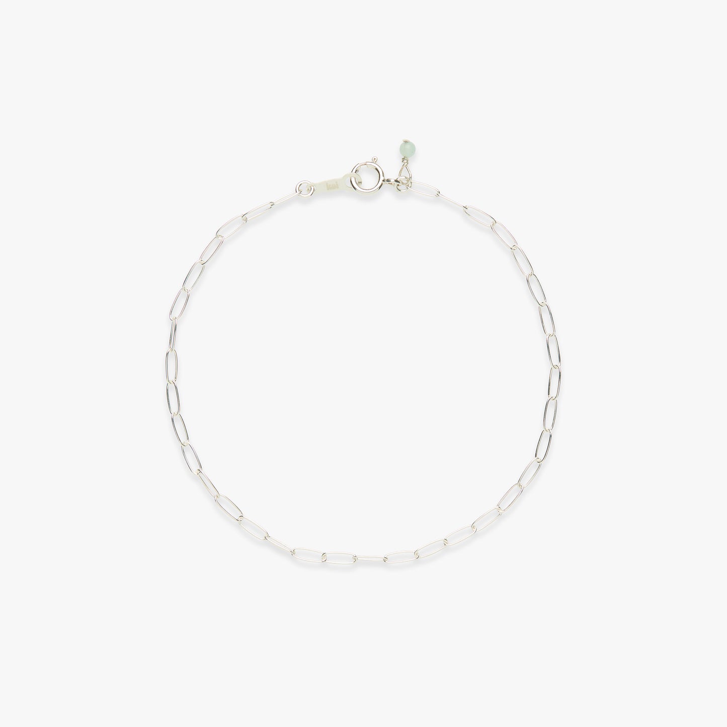 Paperclip chain bracelet silver