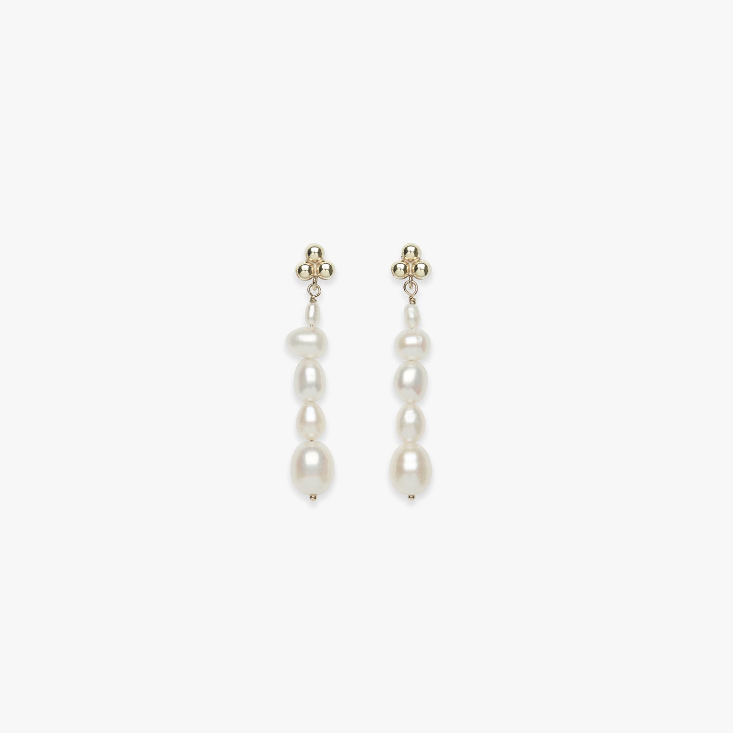 Pearl Party stud earring gold filled