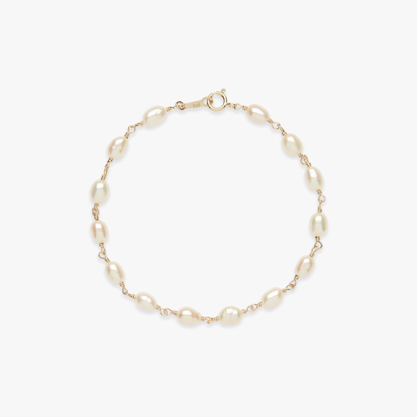 Pearl rosary bracelet gold filled