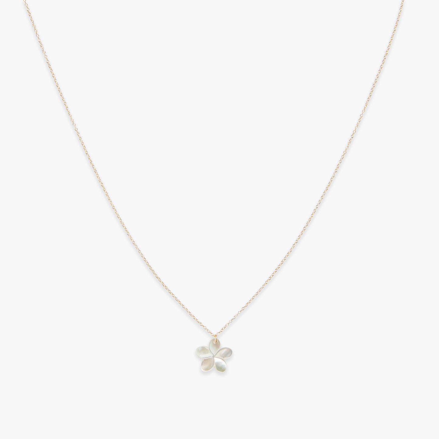 Plumeria 2.0 necklace gold filled