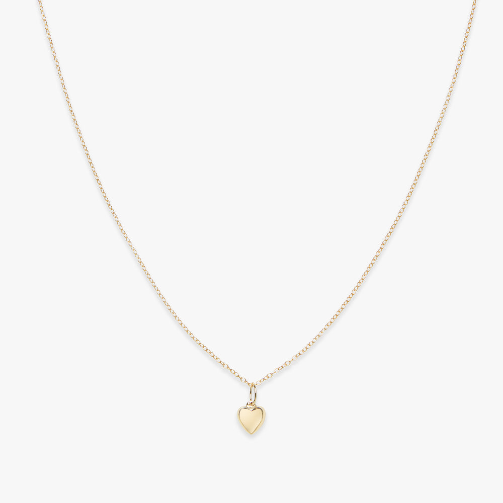 Puffy heart ketting gold filled