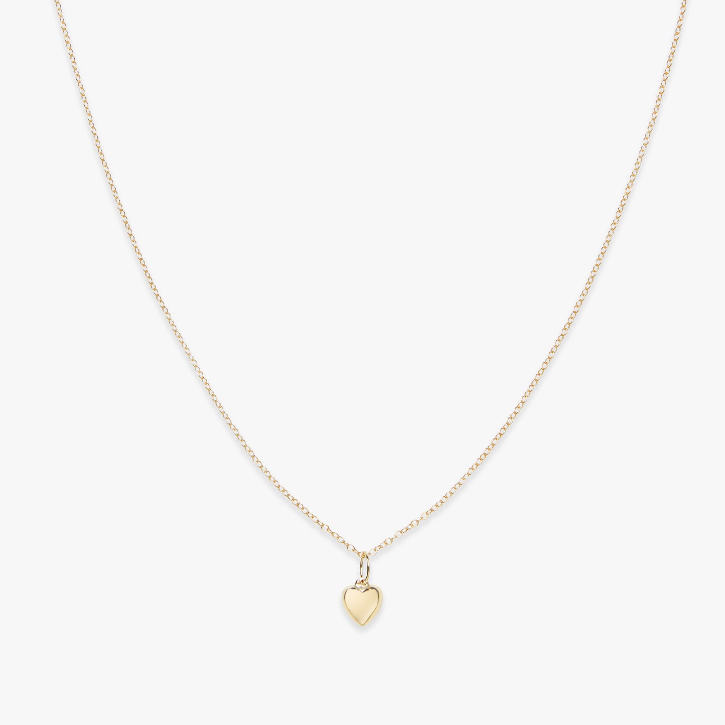 Puffy heart ketting gold filled