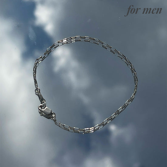 Rolo chain bracelet silver for men