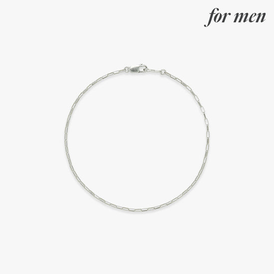 Rolo chain armband zilver voor mannen
