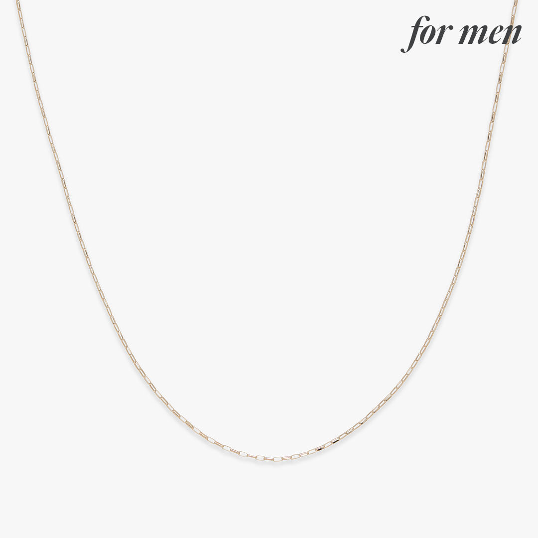 Rolo chain necklace gold filled for men